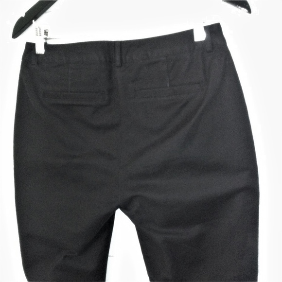 Michael Kors Black Straight Leg Pant Gold Tone Zip - Picture 5 of 8